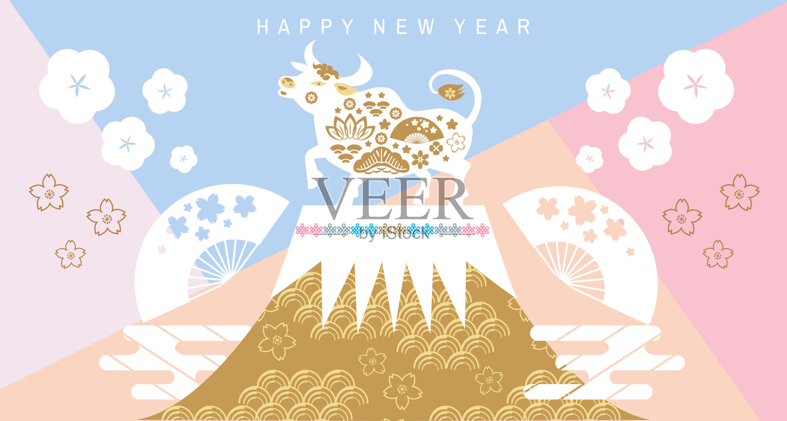 2021年日本新年横幅设计模板素材