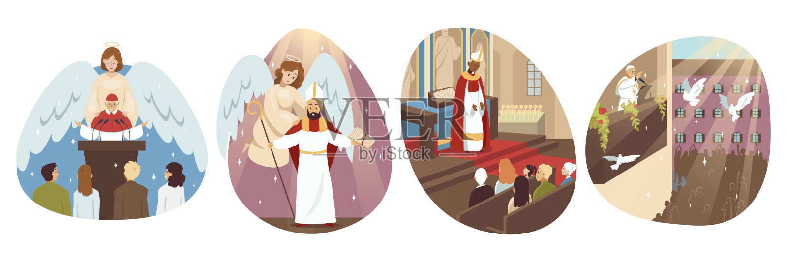 宗教、基督教、节日定观念插画图片素材