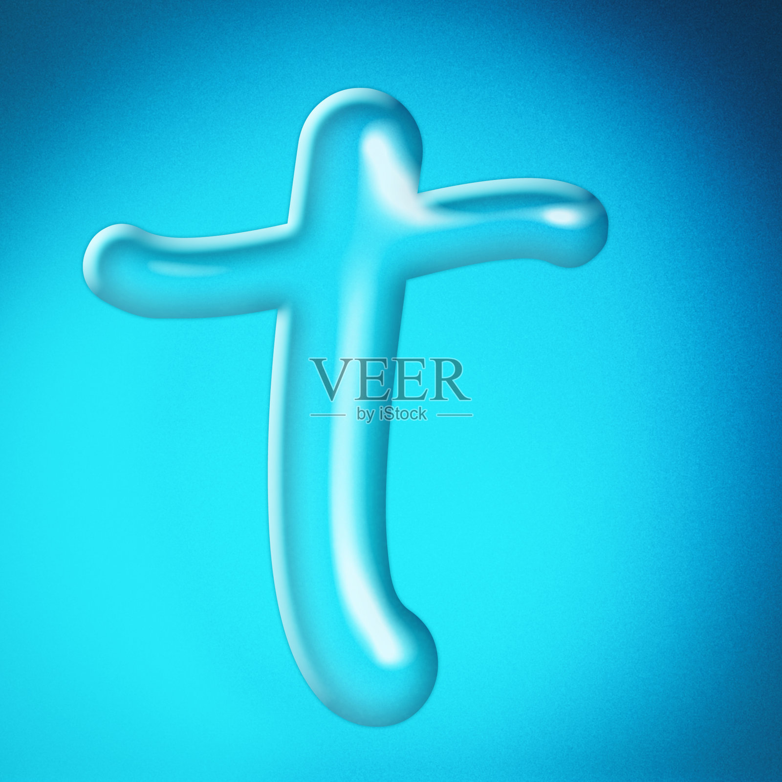 水字母T字母清晰的水字母。三维渲染照片摄影图片