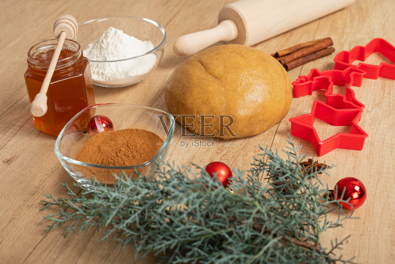 圣诞节的食谱照片摄影图片