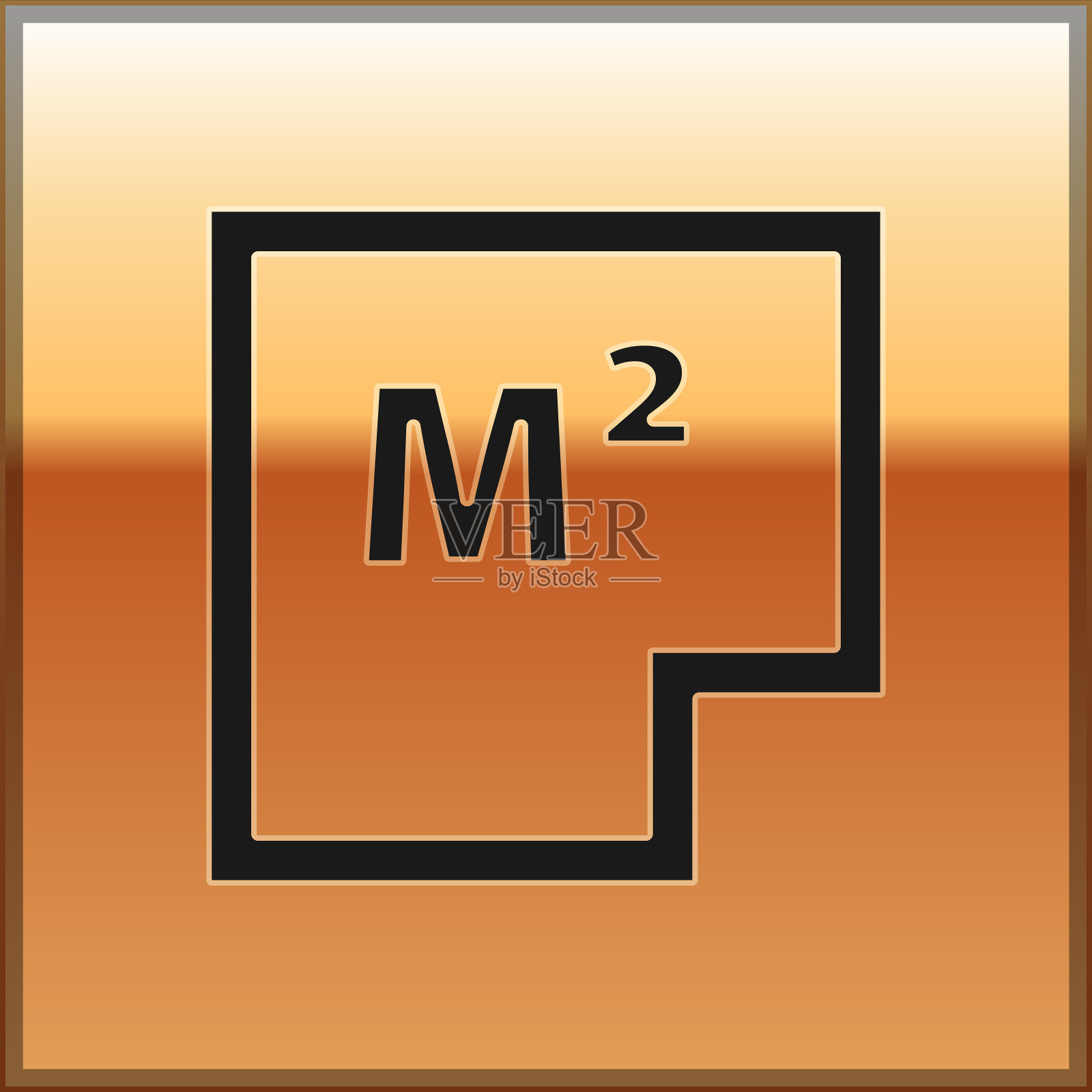 黑屋计划图标孤立在黄金背景插画图片素材