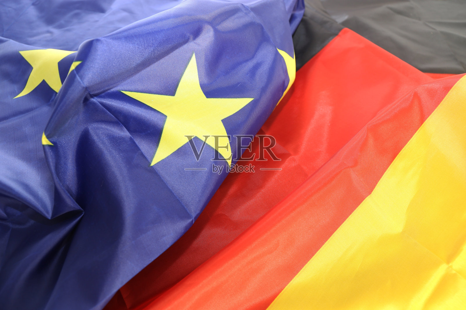 符号图片:德国和欧洲国旗照片摄影图片