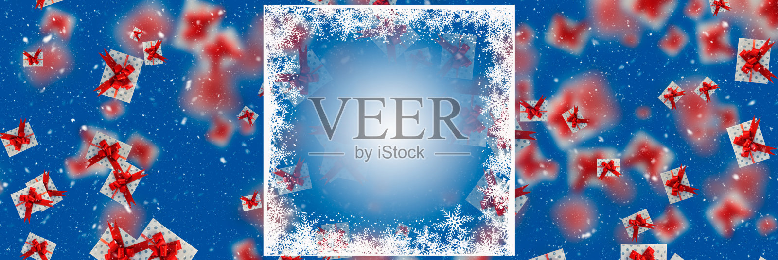 圣诞快乐，节日快乐，贺卡，相框，横幅。圣诞背景与大套美丽的礼物或礼物盒。三维演示照片摄影图片