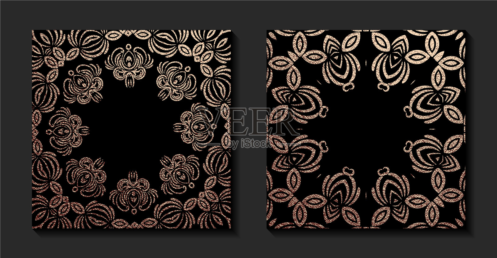 黄金装饰的曼荼罗插画图片素材