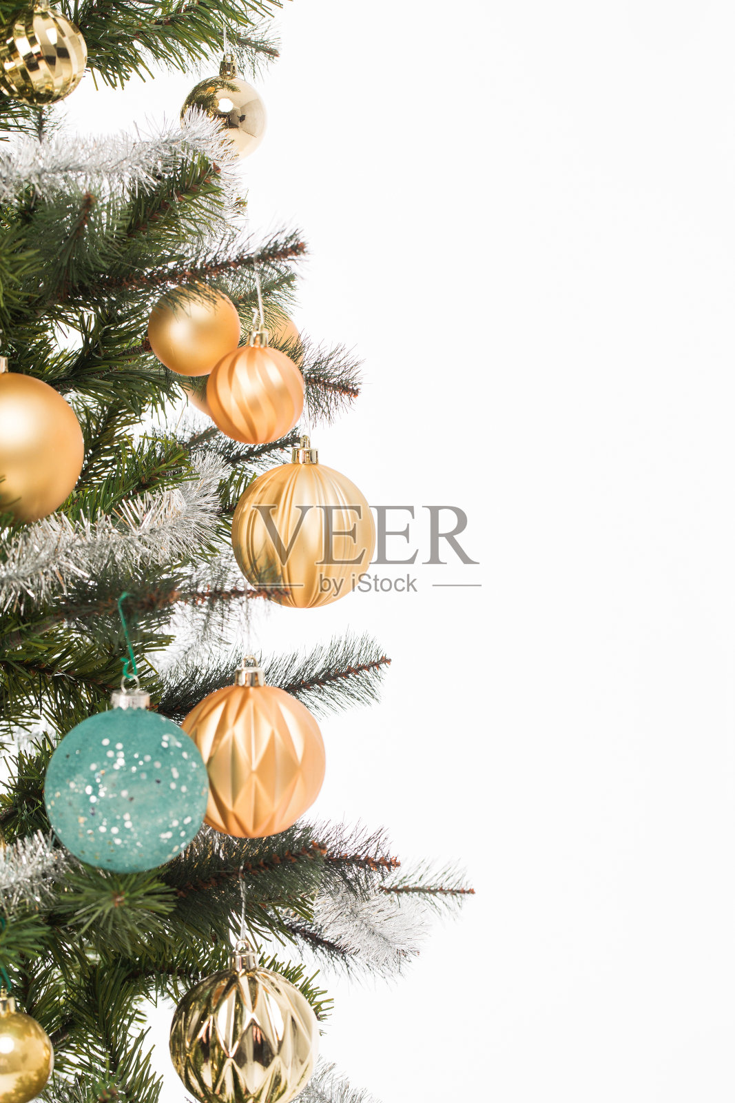 为节日装饰的圣诞树照片摄影图片