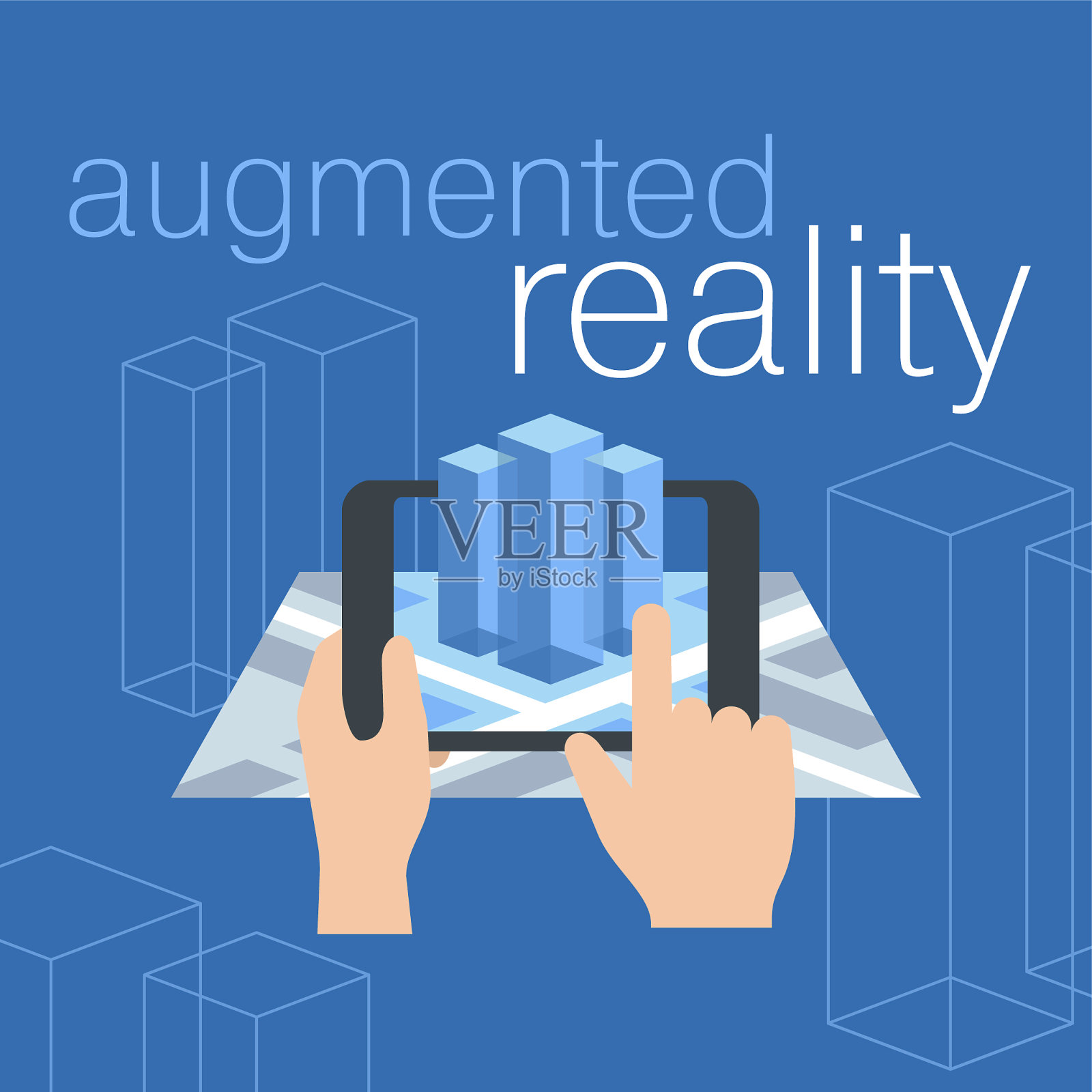 增强现实的概念插画图片素材