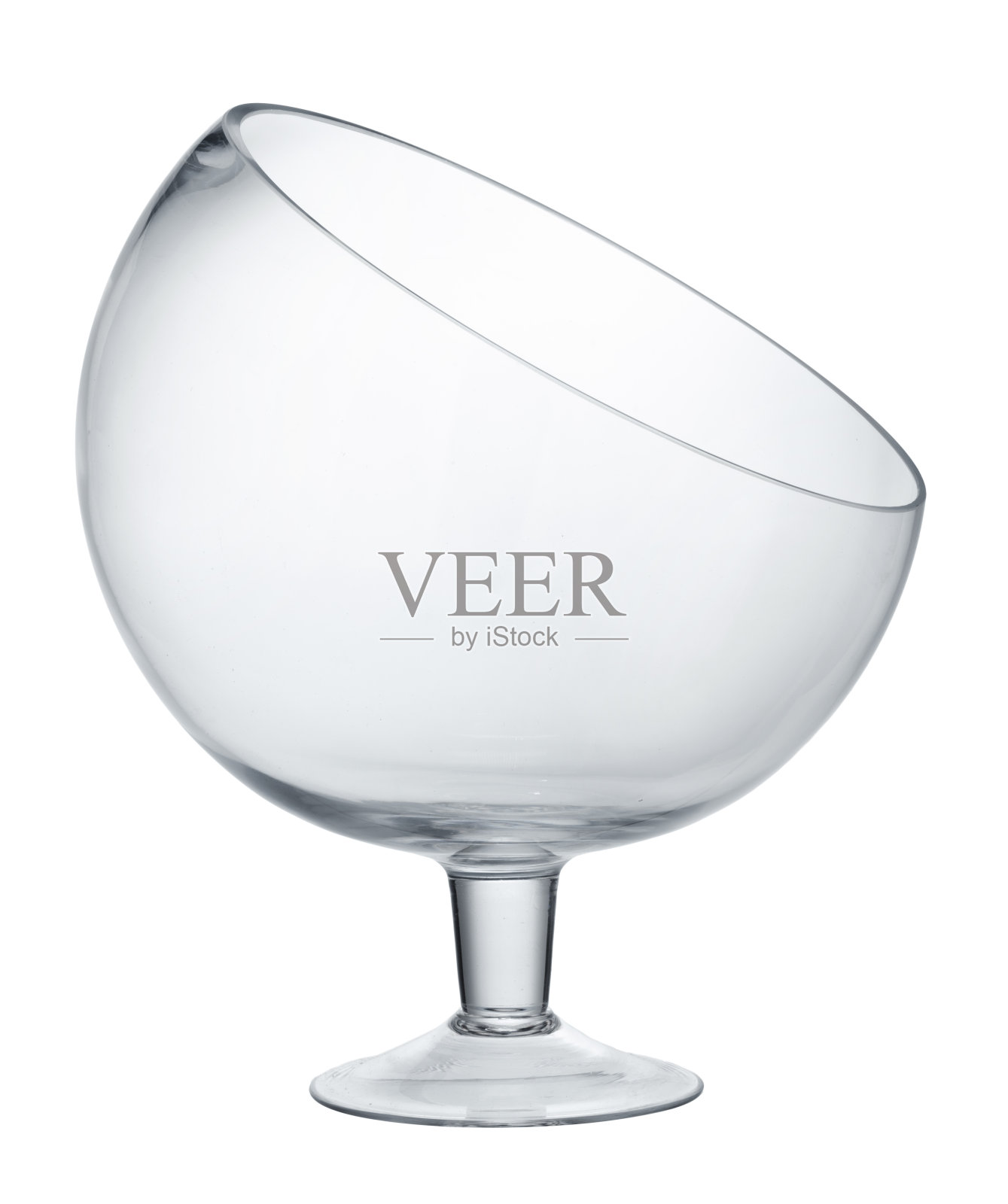 玻璃透明碗孤立在白色背景照片摄影图片