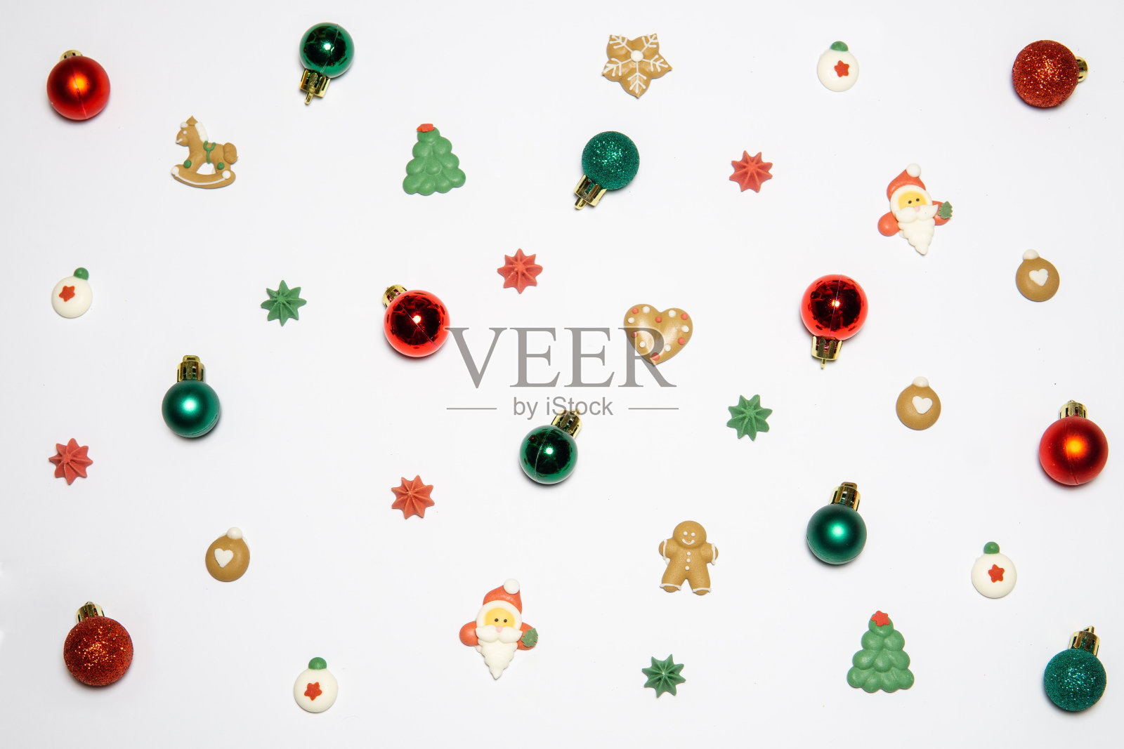 圣诞装饰的创意布局照片摄影图片