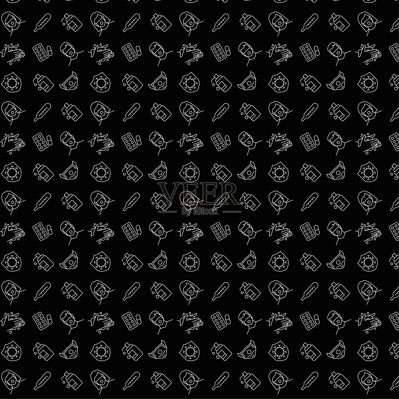 关于新冠肺炎主题、矢量模式的图形图标和材料插画图片素材