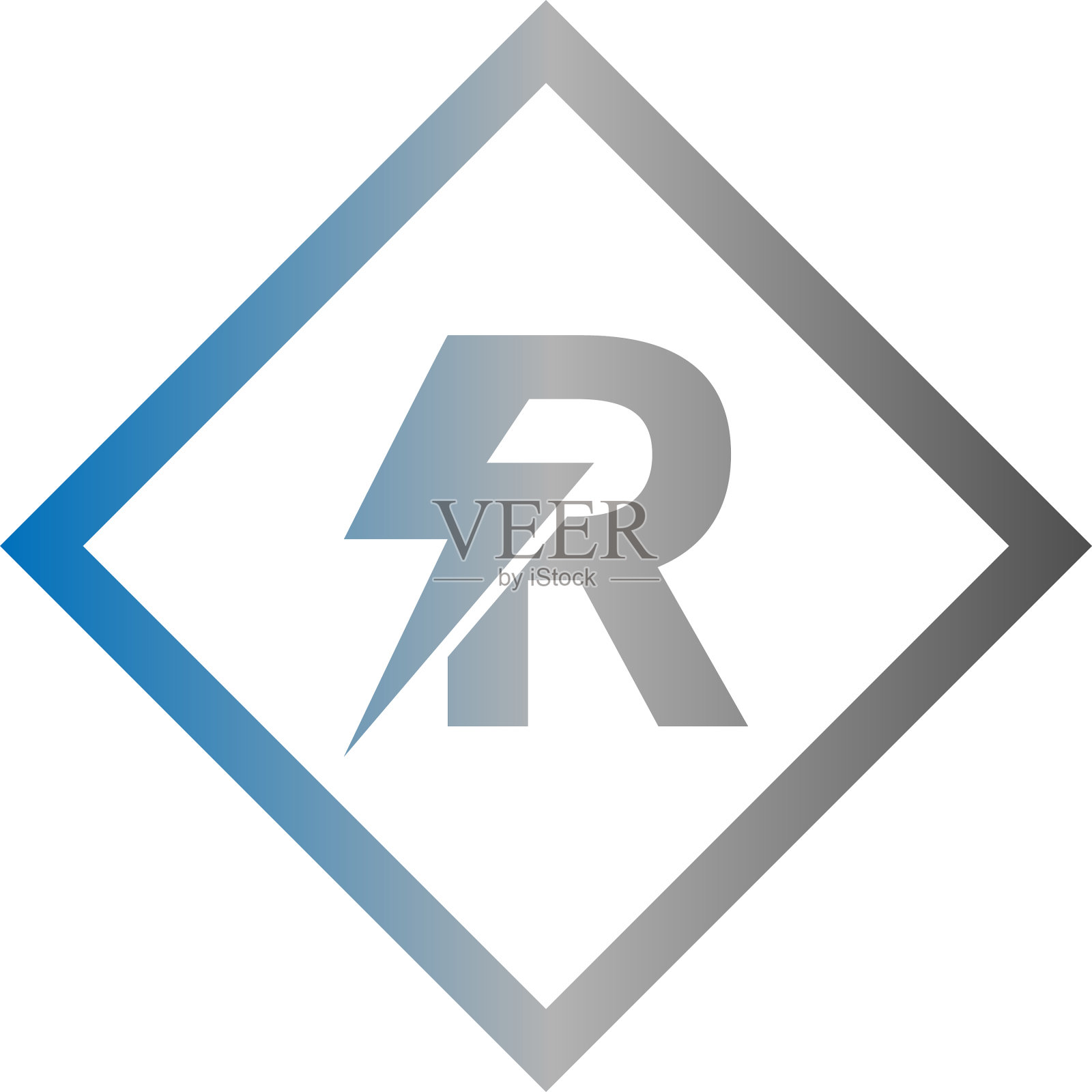 闪电字母标志字体渐变颜色。设计元素图片