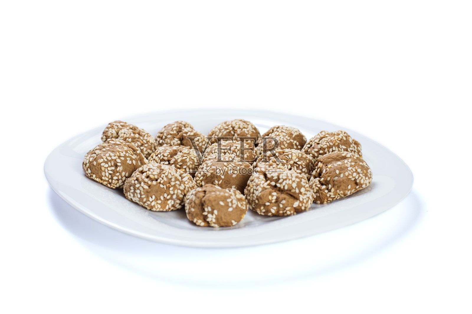 姜饼曲奇孤立在白色照片摄影图片