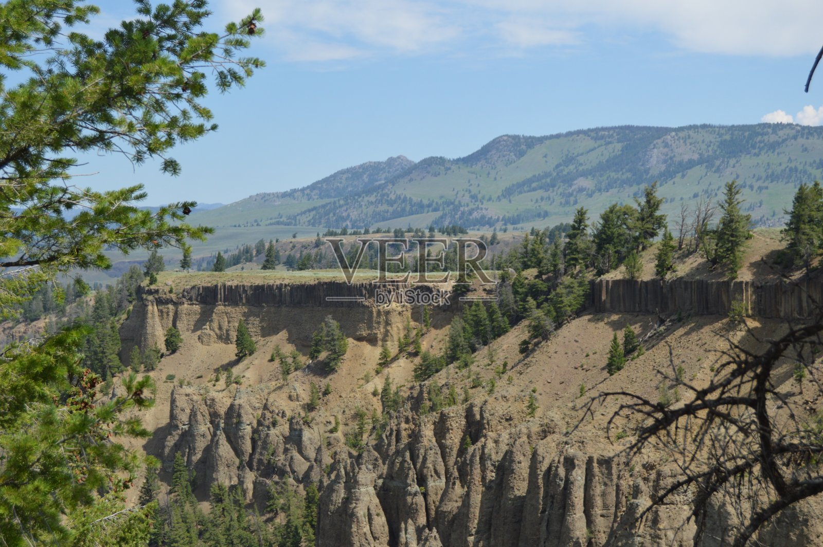 黄石公园的大峡谷照片摄影图片