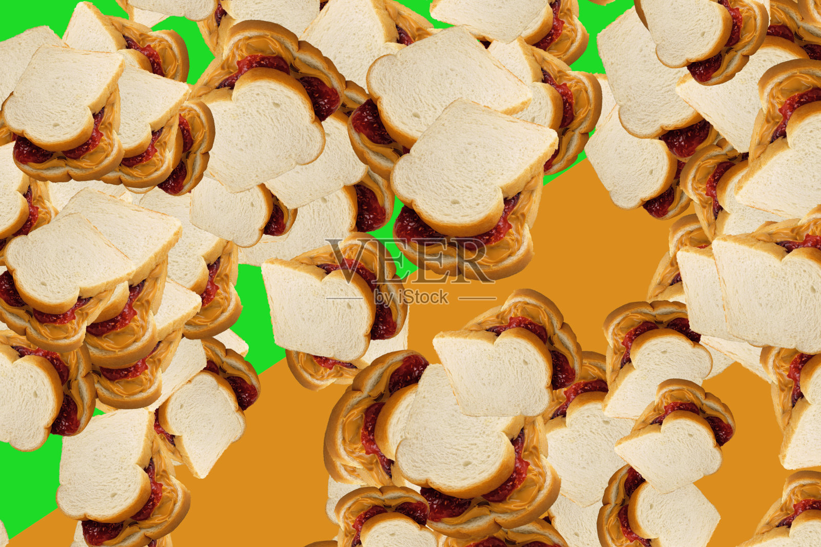 彩色图案的吐司三明治-股票照片照片摄影图片