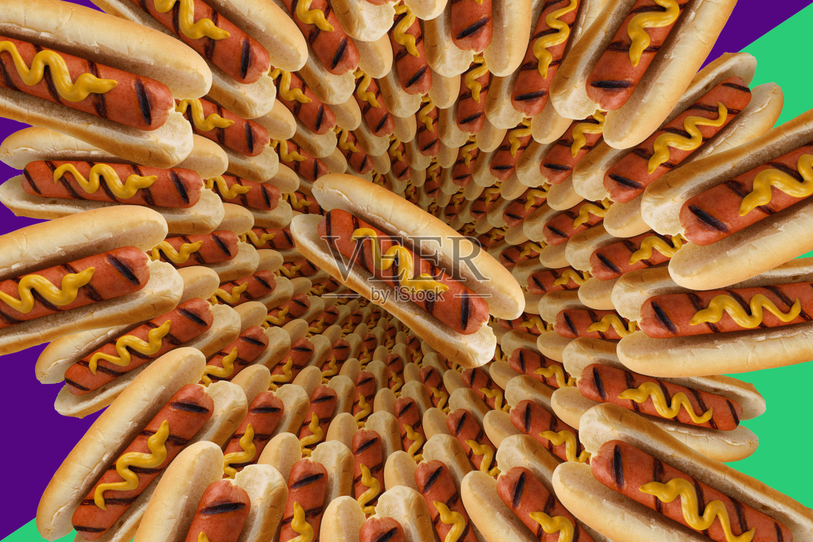 彩色图案的热狗-股票照片照片摄影图片