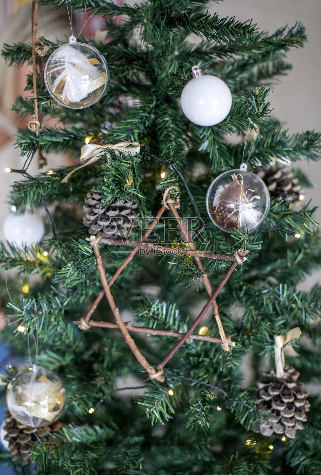 没有人的DIY圣诞装饰照片摄影图片