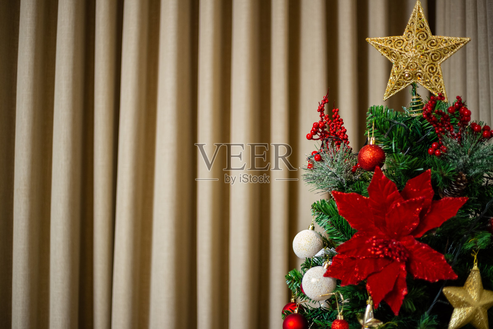 圣诞树。照片摄影图片