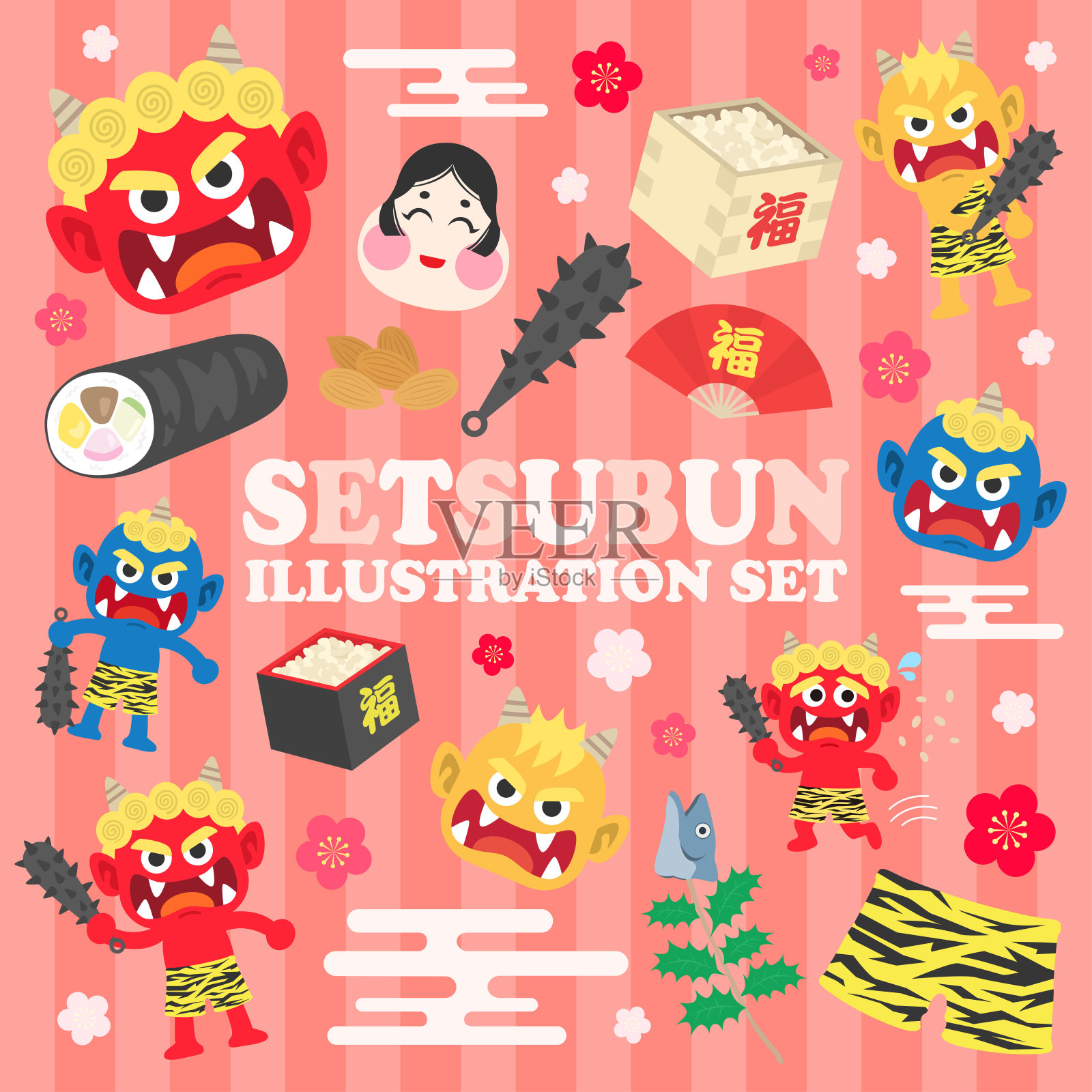 Setsubun插图集。插画图片素材