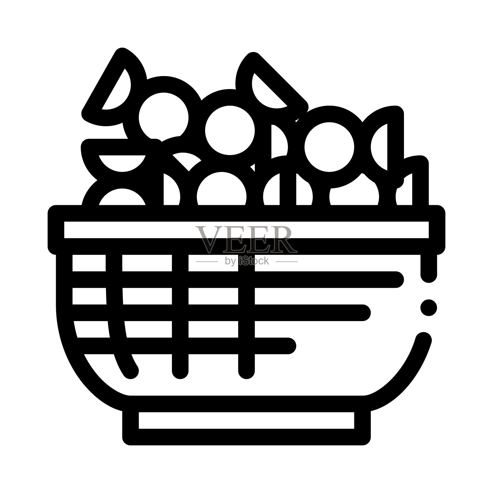 糖果为客户黑色图标矢量插图插画图片素材