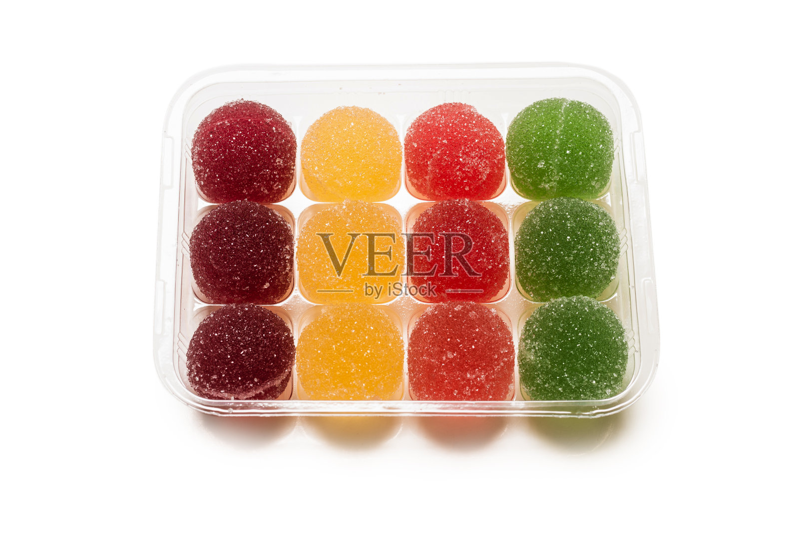 彩色的果酱孤立在白色的背景。照片摄影图片