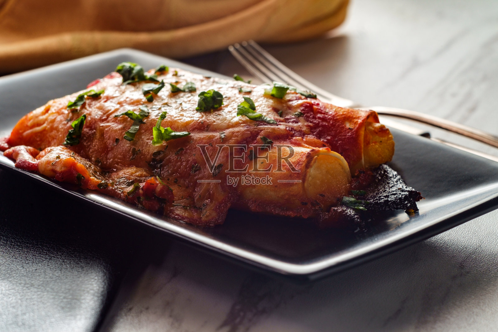 意大利美式填心通心粉照片摄影图片