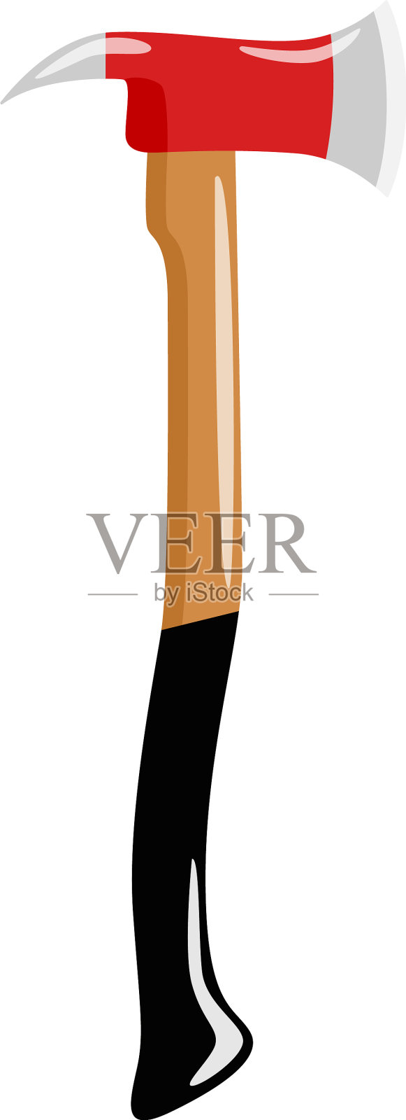 斧平风格孤立在白色背景设计元素图片