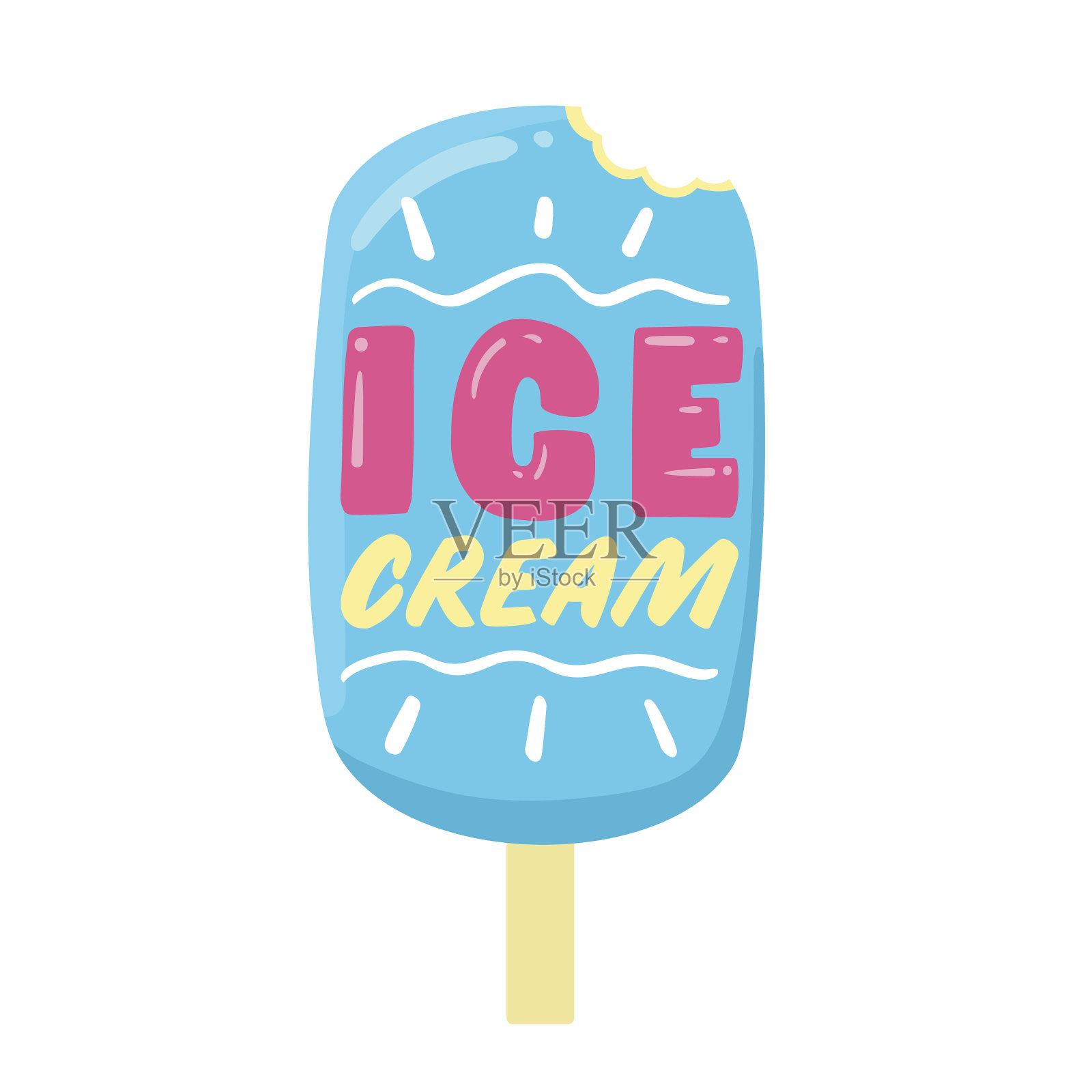 冰淇淋排版餐厅，酒吧，咖啡馆设计元素图片