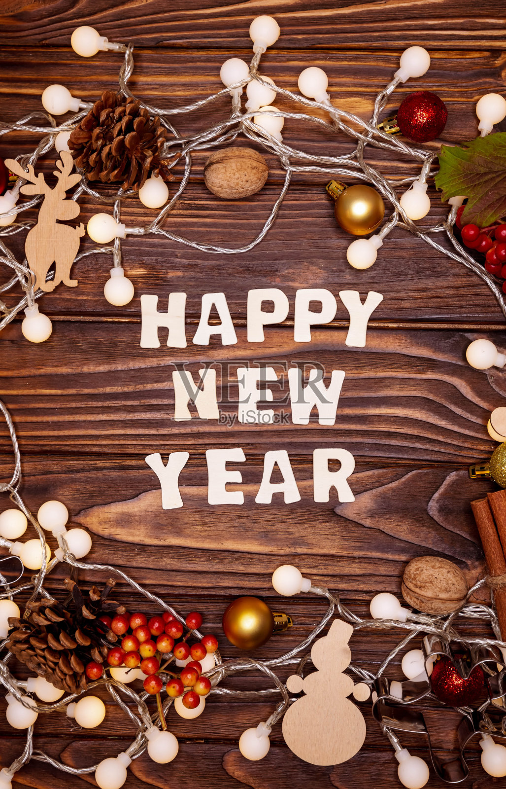 圣诞作文与礼物，玩具，铭文和散景效果照片摄影图片