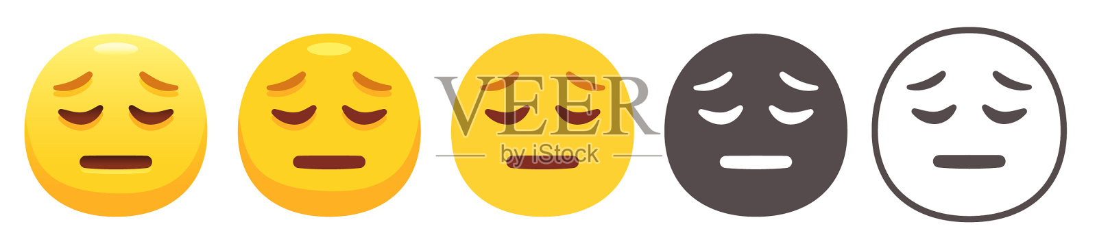 沉思的emoji插画图片素材