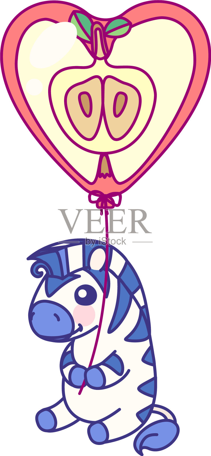 可爱的bastriped斑马设计元素图片