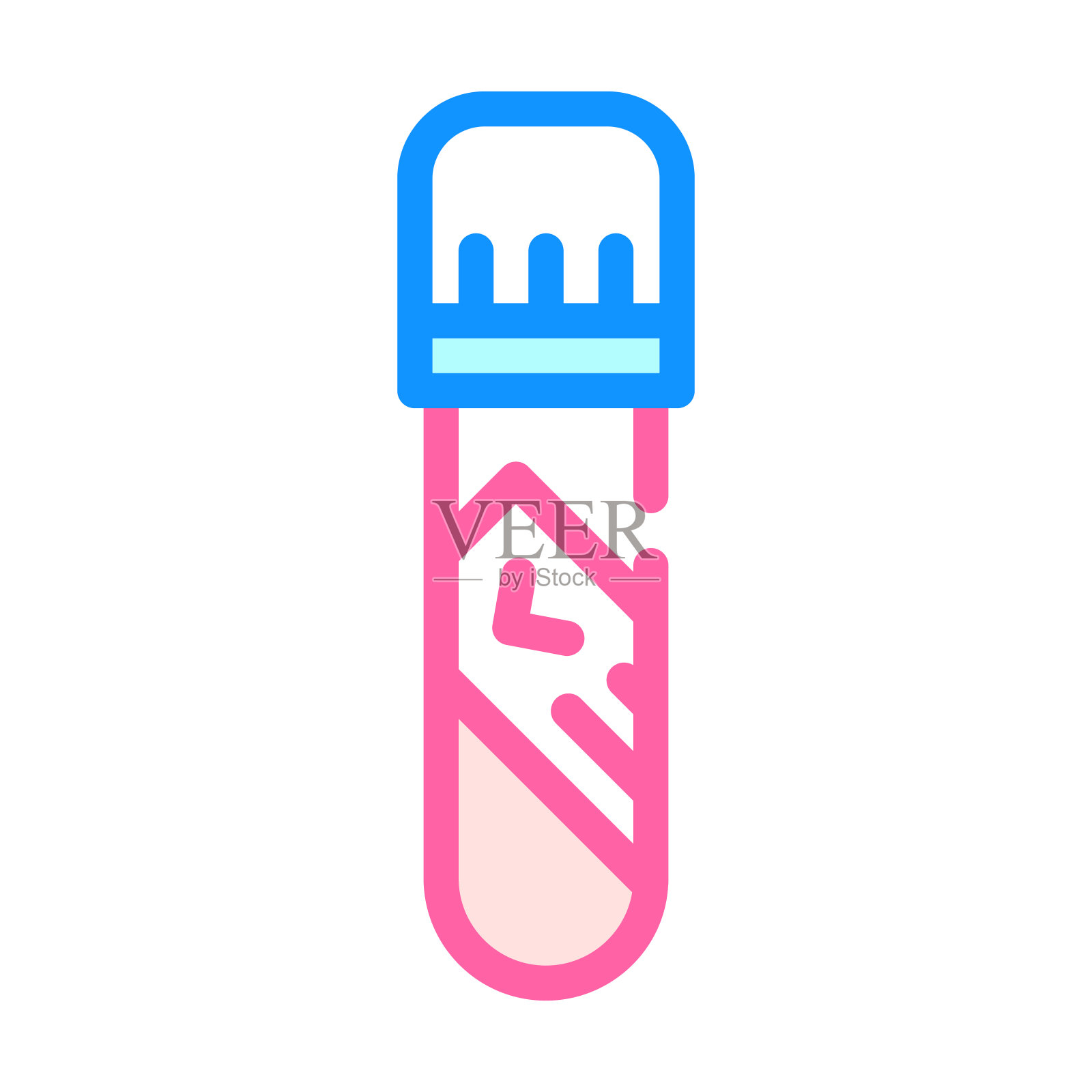 血液分析彩色图标矢量插图插画图片素材