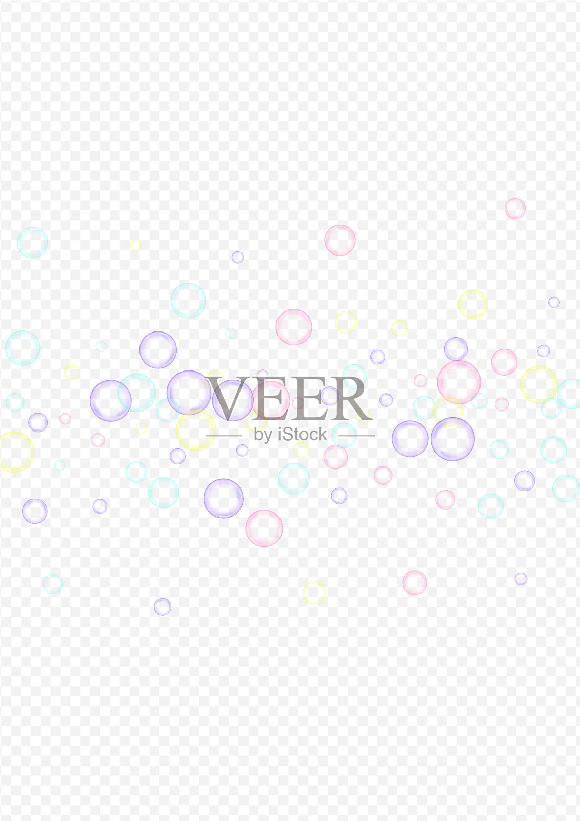 白色泡沫效果透明背景插画图片素材