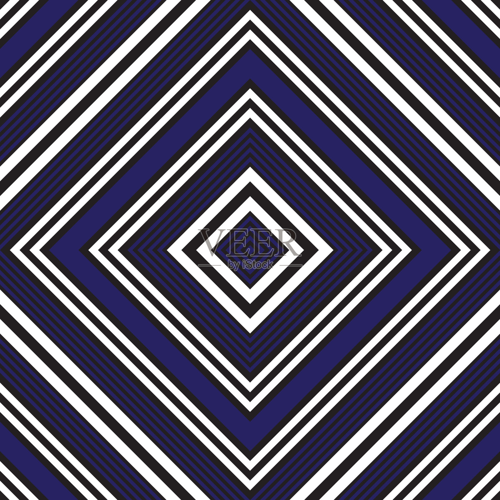 蓝色菱形斜条纹无缝图案插画图片素材