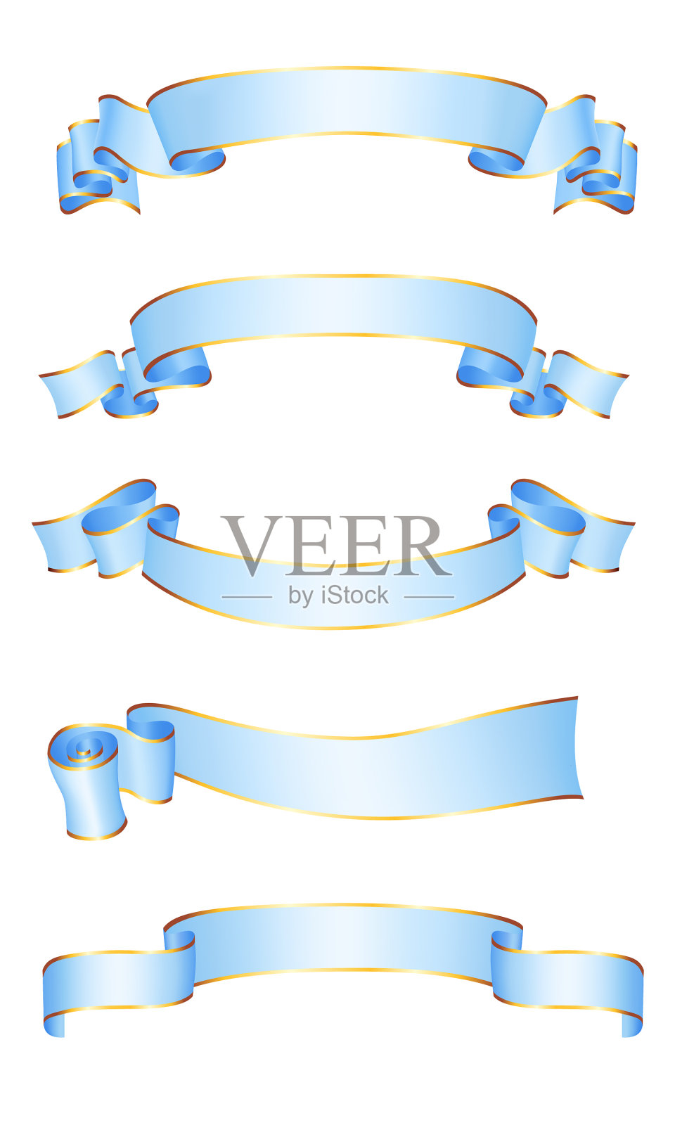 现实的丝带插画图片素材