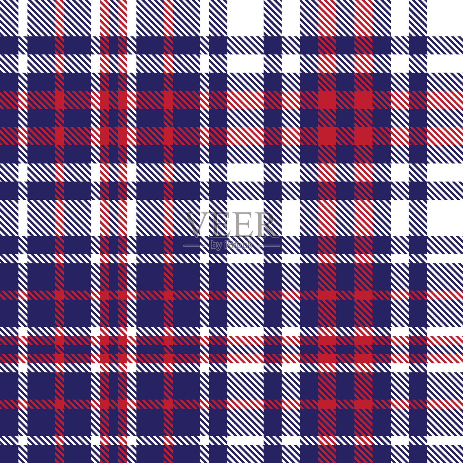 蓝色峡谷格子纹理无缝图案插画图片素材