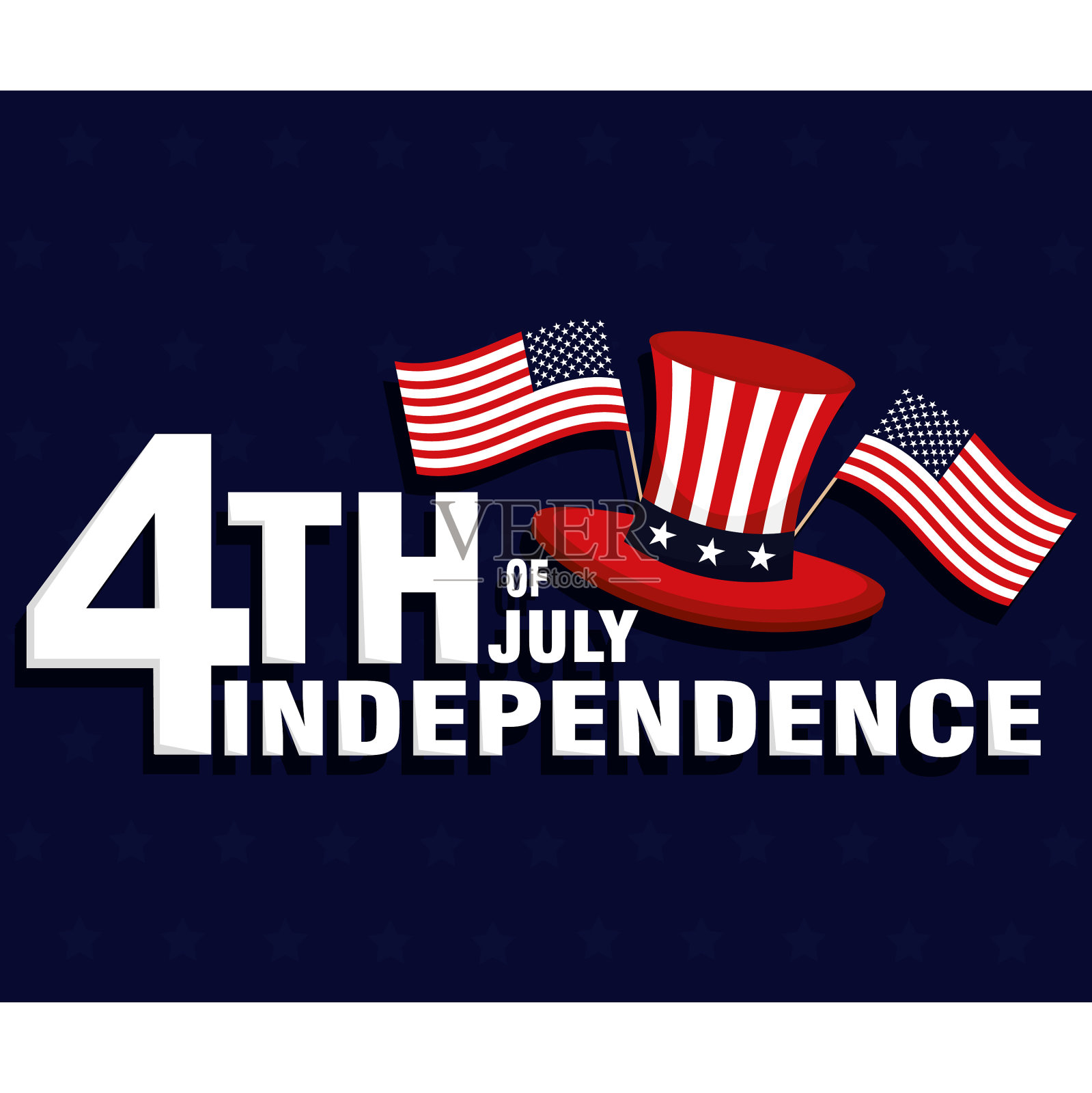 独立日的海报插画图片素材