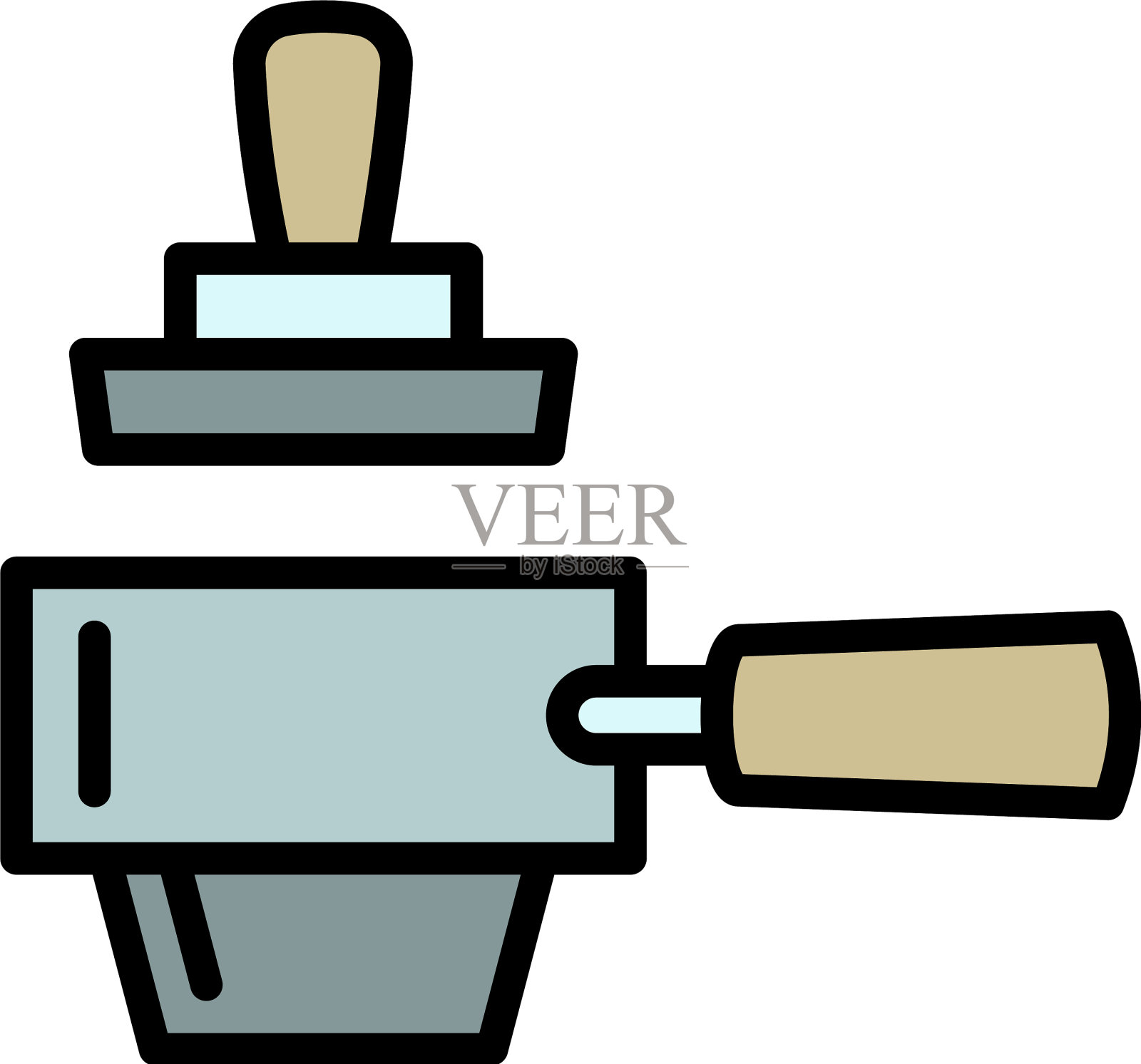 钢门户过滤器图标轮廓风格插画图片素材