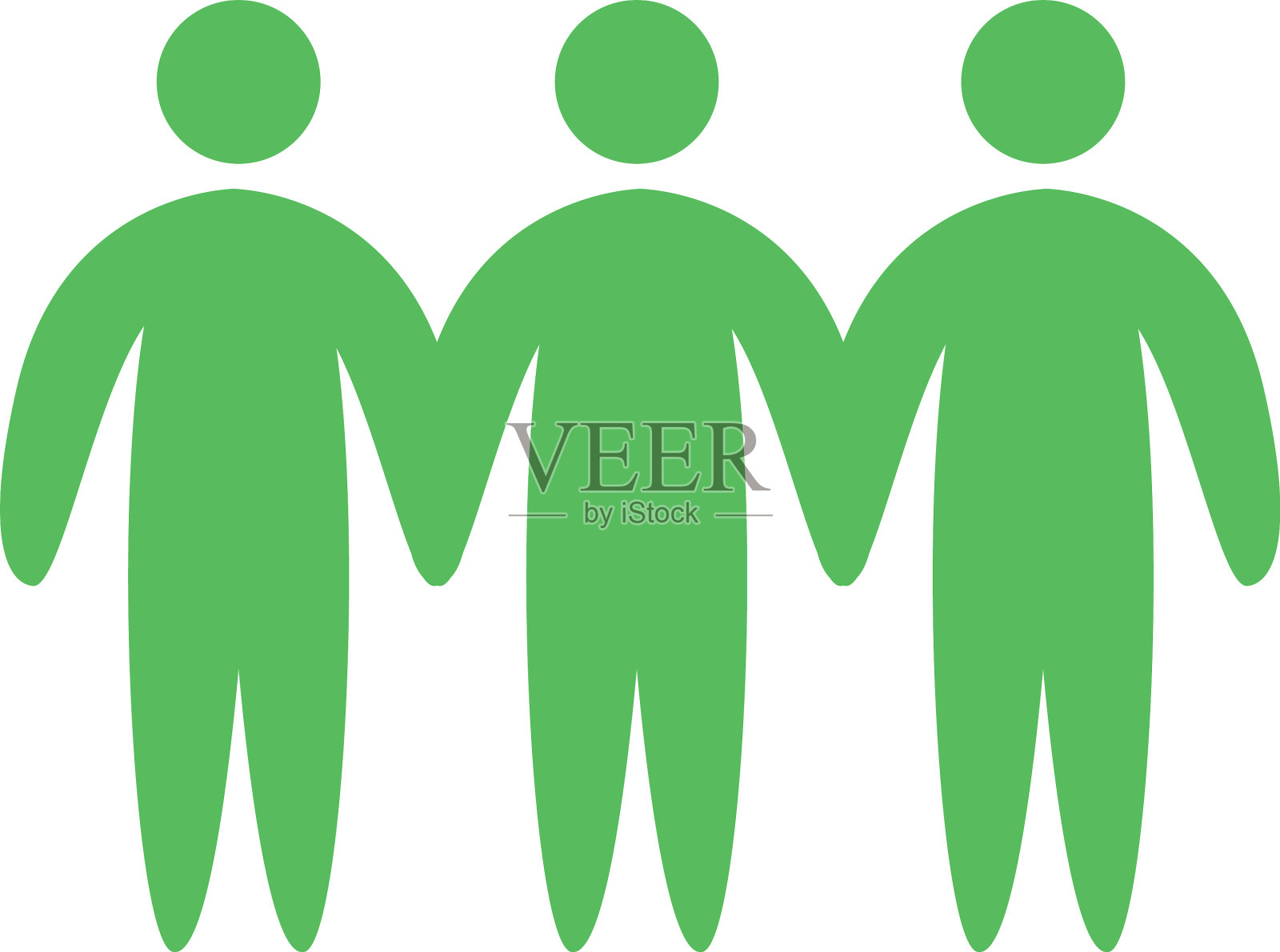 头像人物的朋友们平手牵手的风格设计元素图片