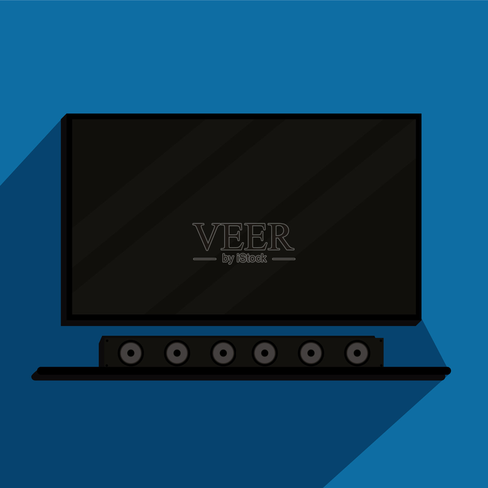 家庭影院系统插画图片素材