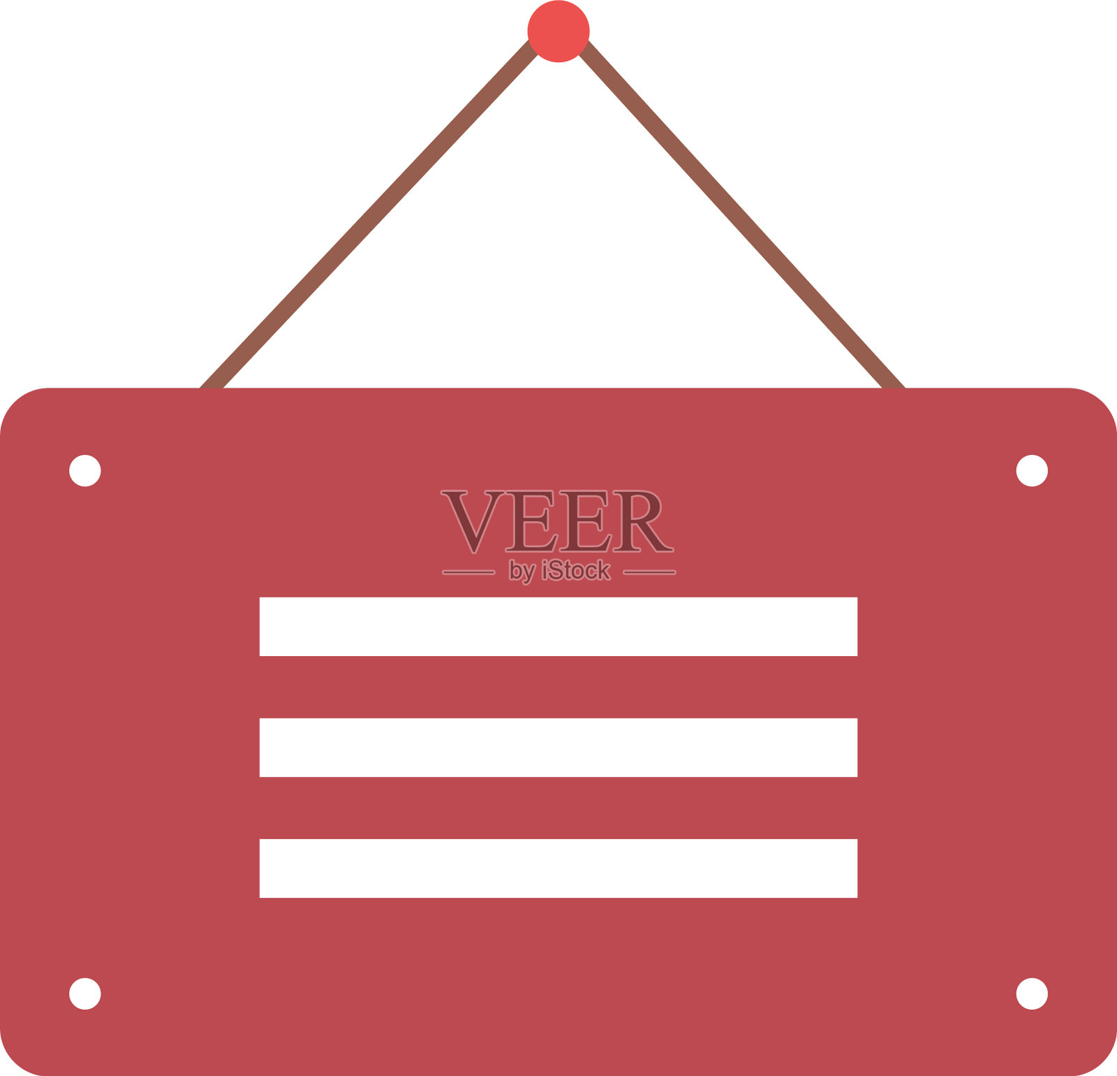 白色背景上挂着标牌设计元素图片