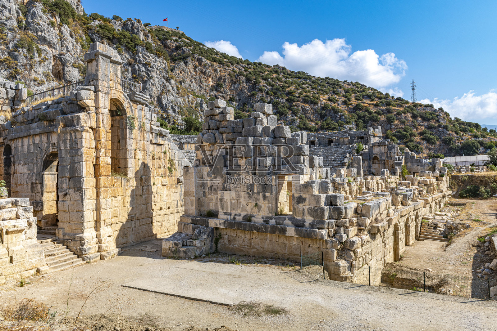 土耳其安塔利亚的迈拉古城。照片摄影图片