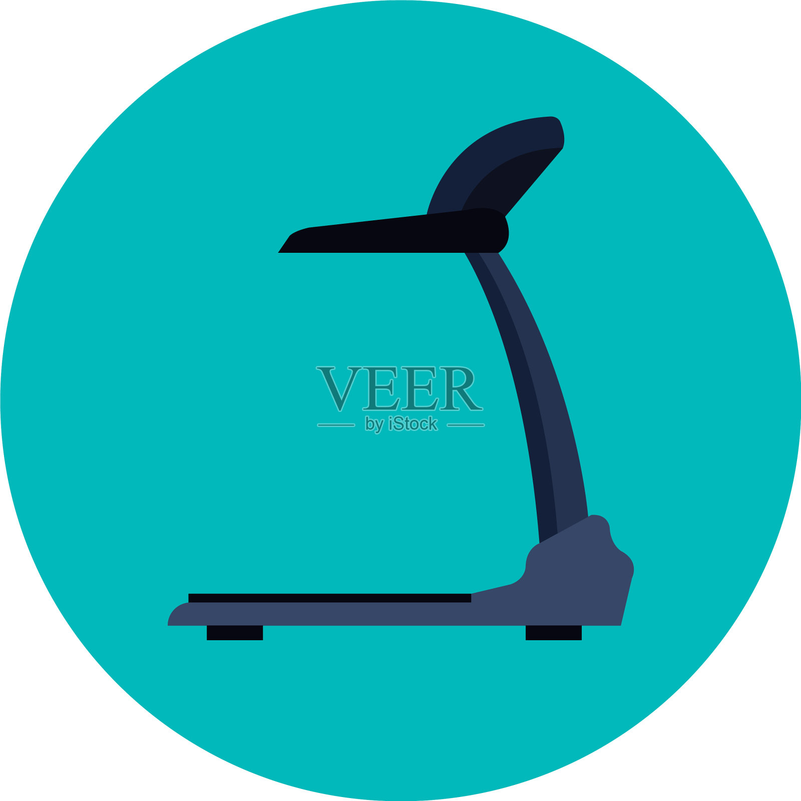 白色的跑步机电子健身设备设计元素图片