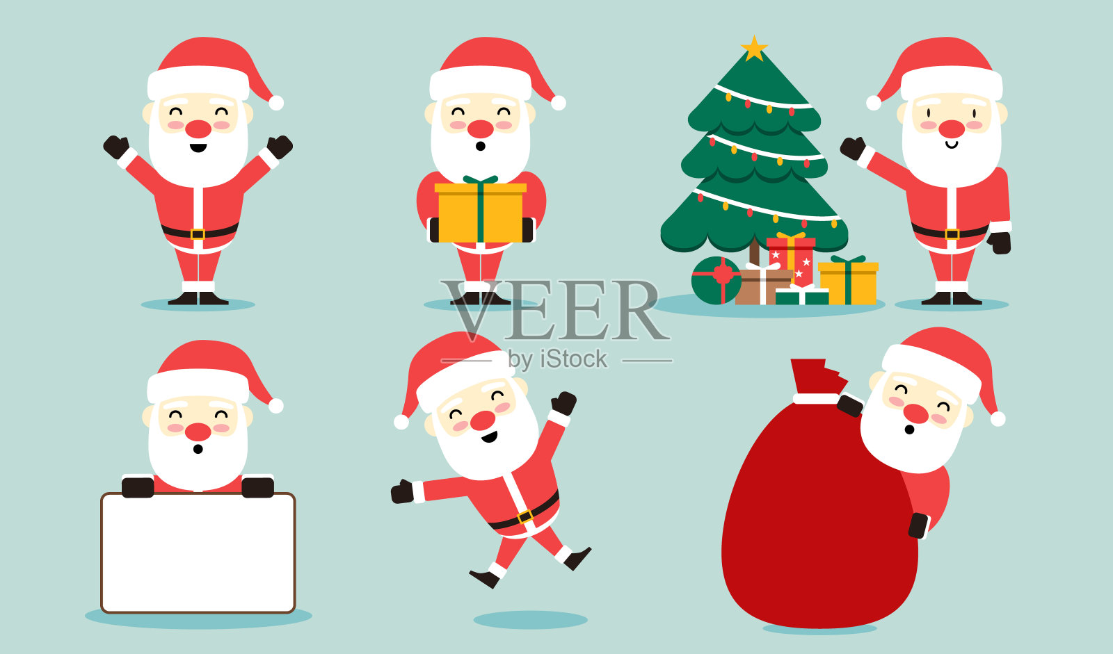 圣诞老人套装插画图片素材