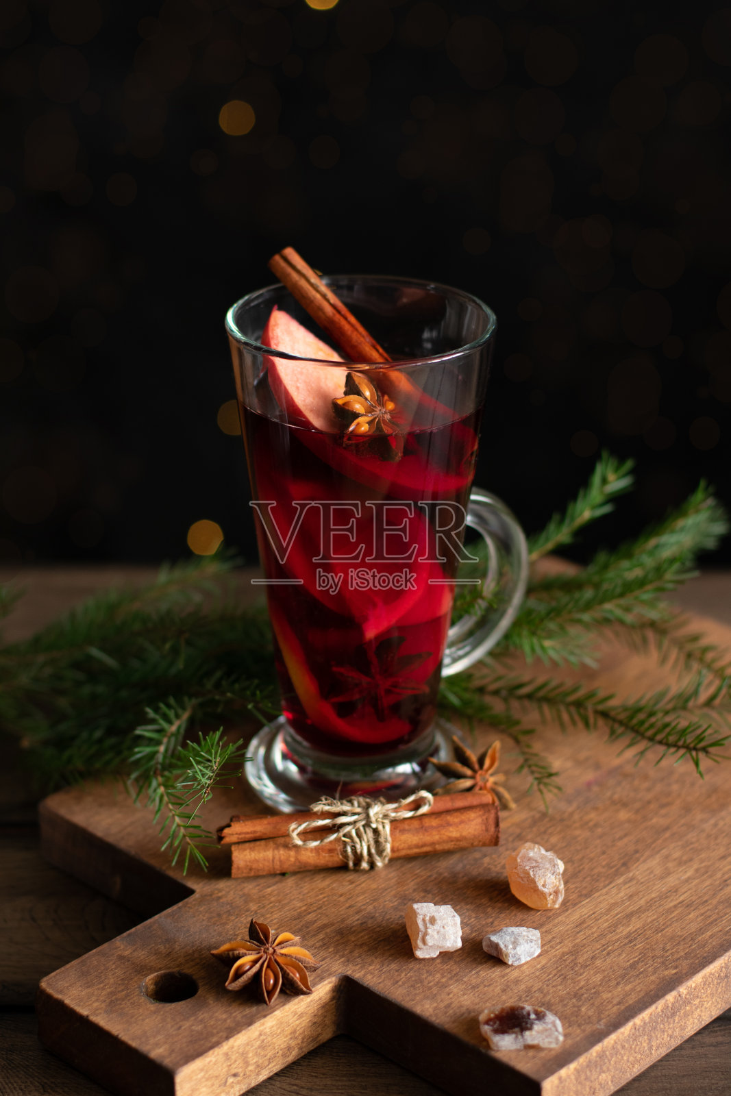 圣诞香料热葡萄酒照片摄影图片