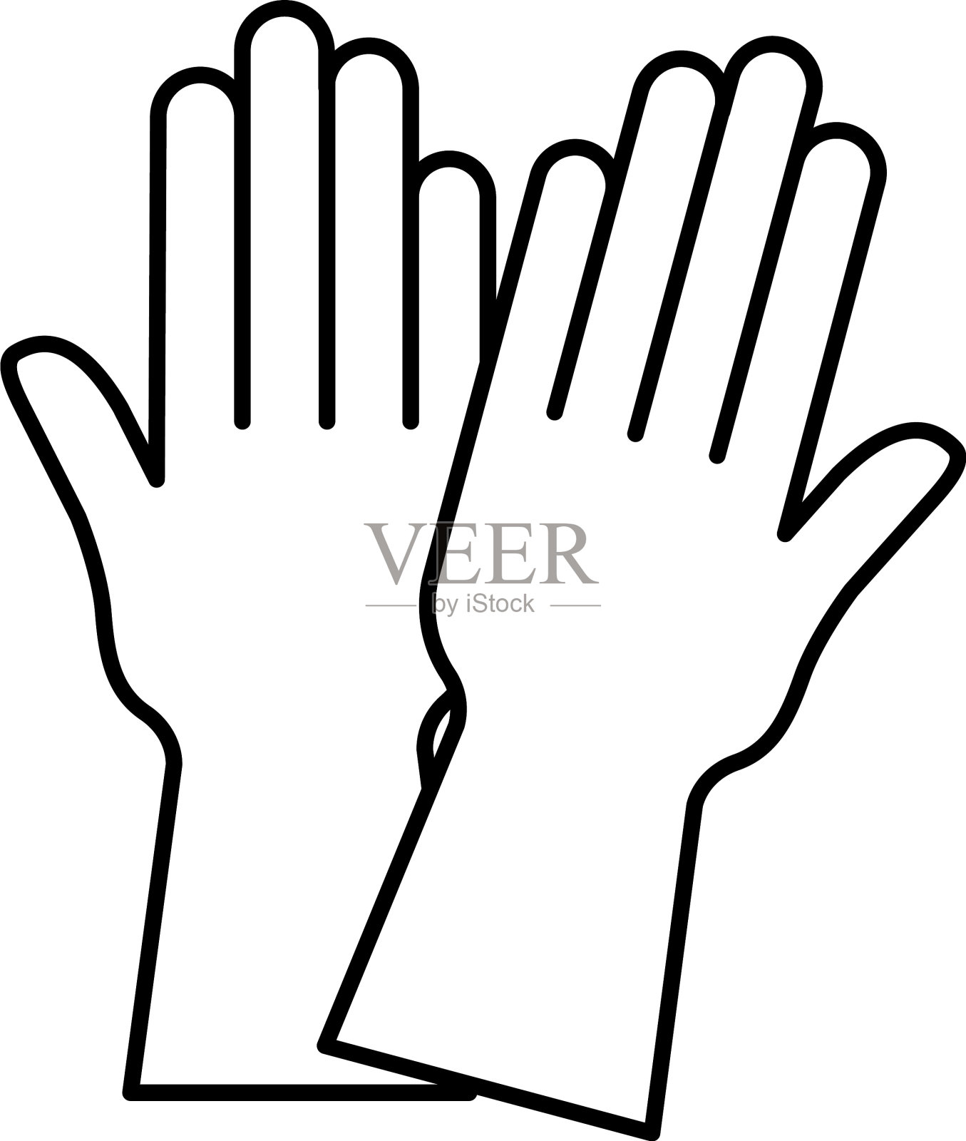 手套线条风格图标设计设计元素图片