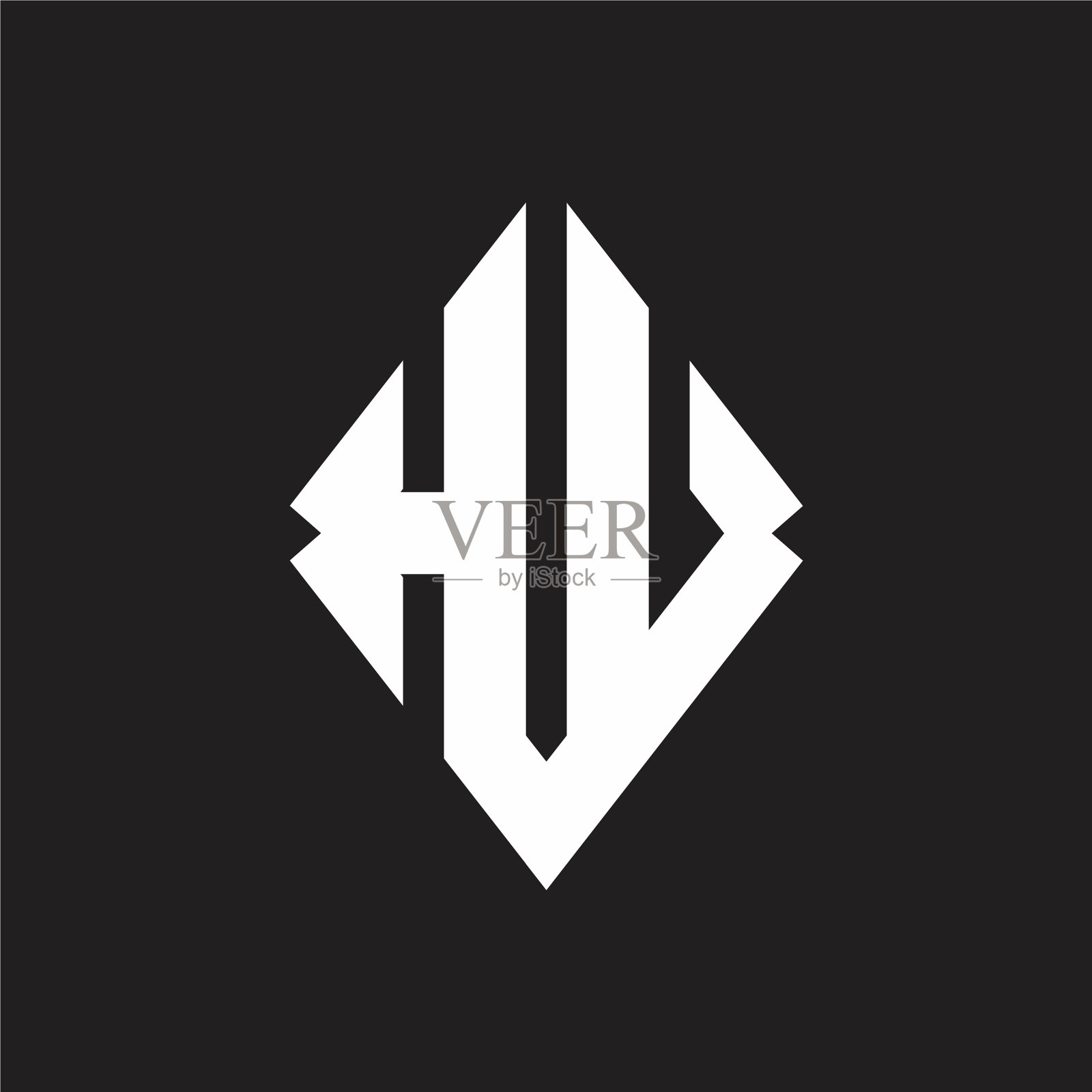 徽标以醒目的方形图案为模板设计插画图片素材