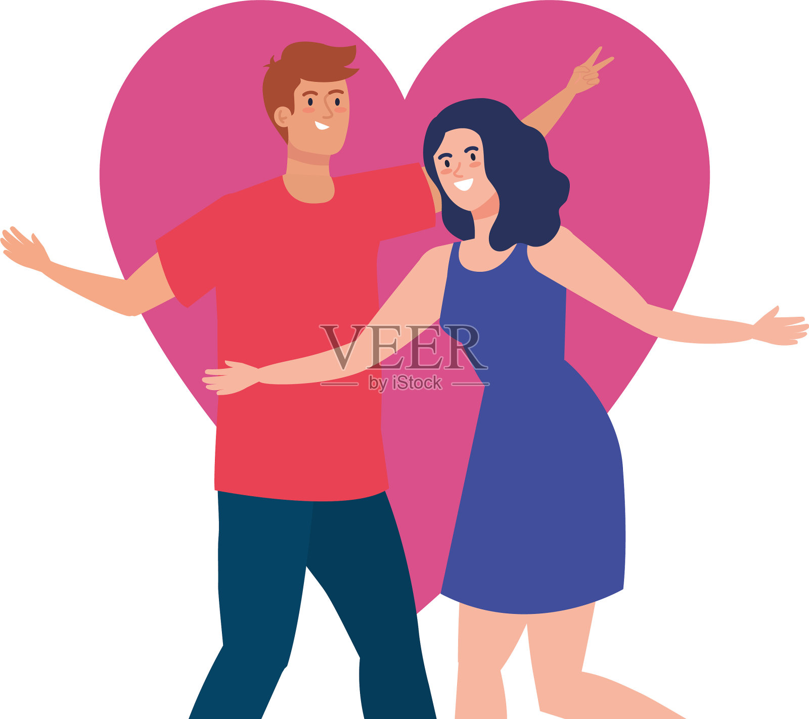 幸福的夫妇，心脏健康设计元素图片