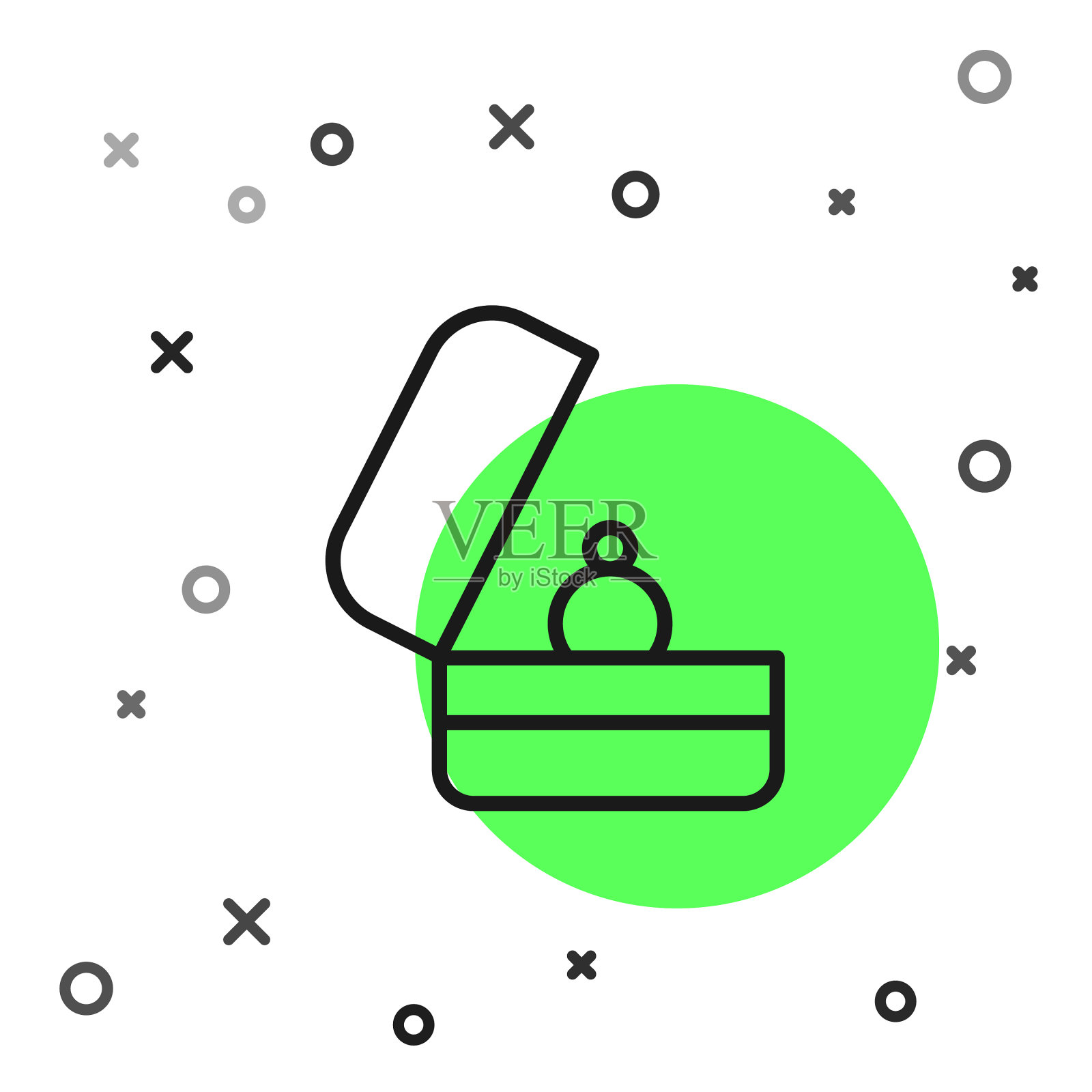 黑色线婚戒图标孤立在白色上插画图片素材