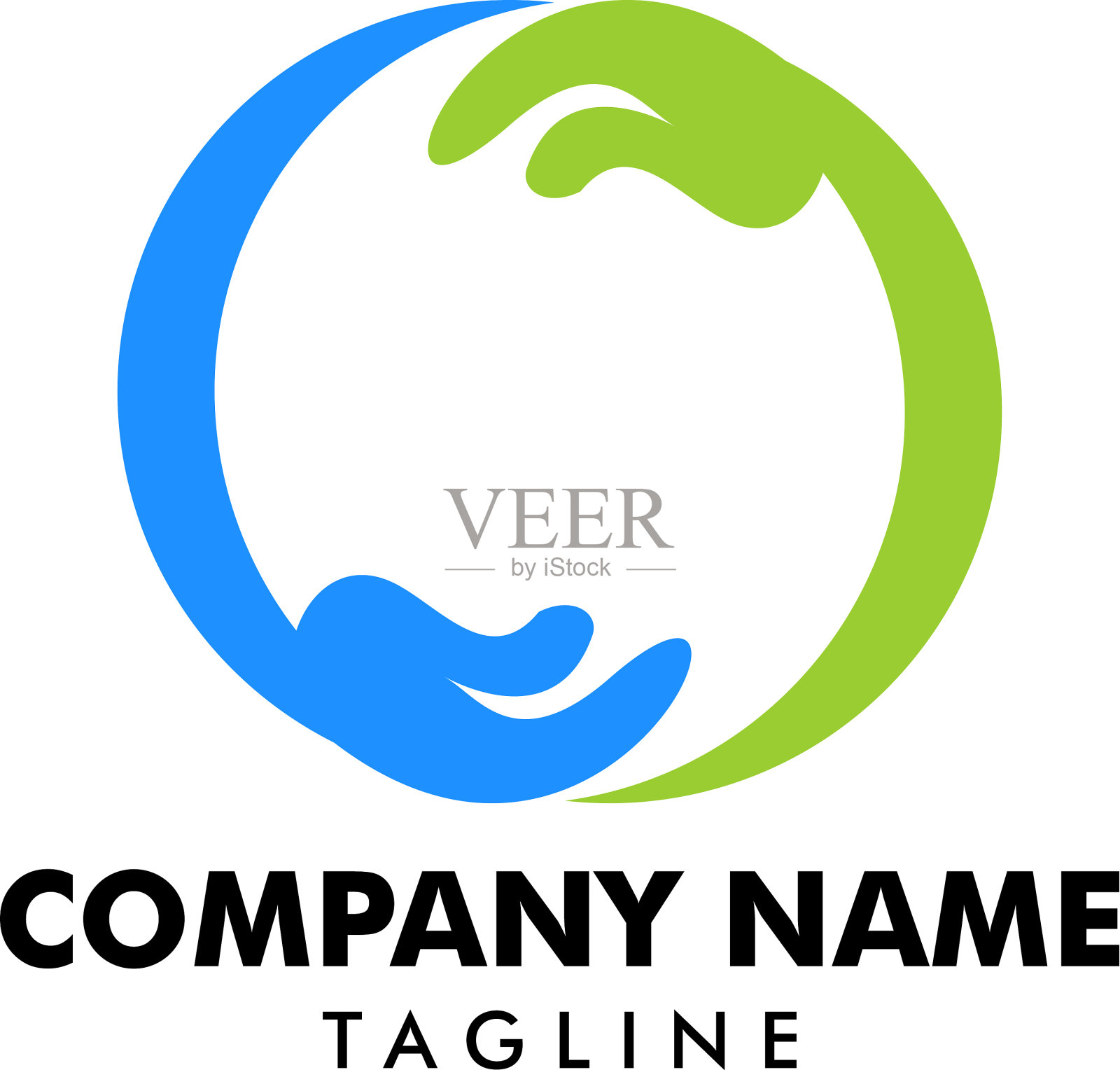 护手标志模板图标设计插画图片素材