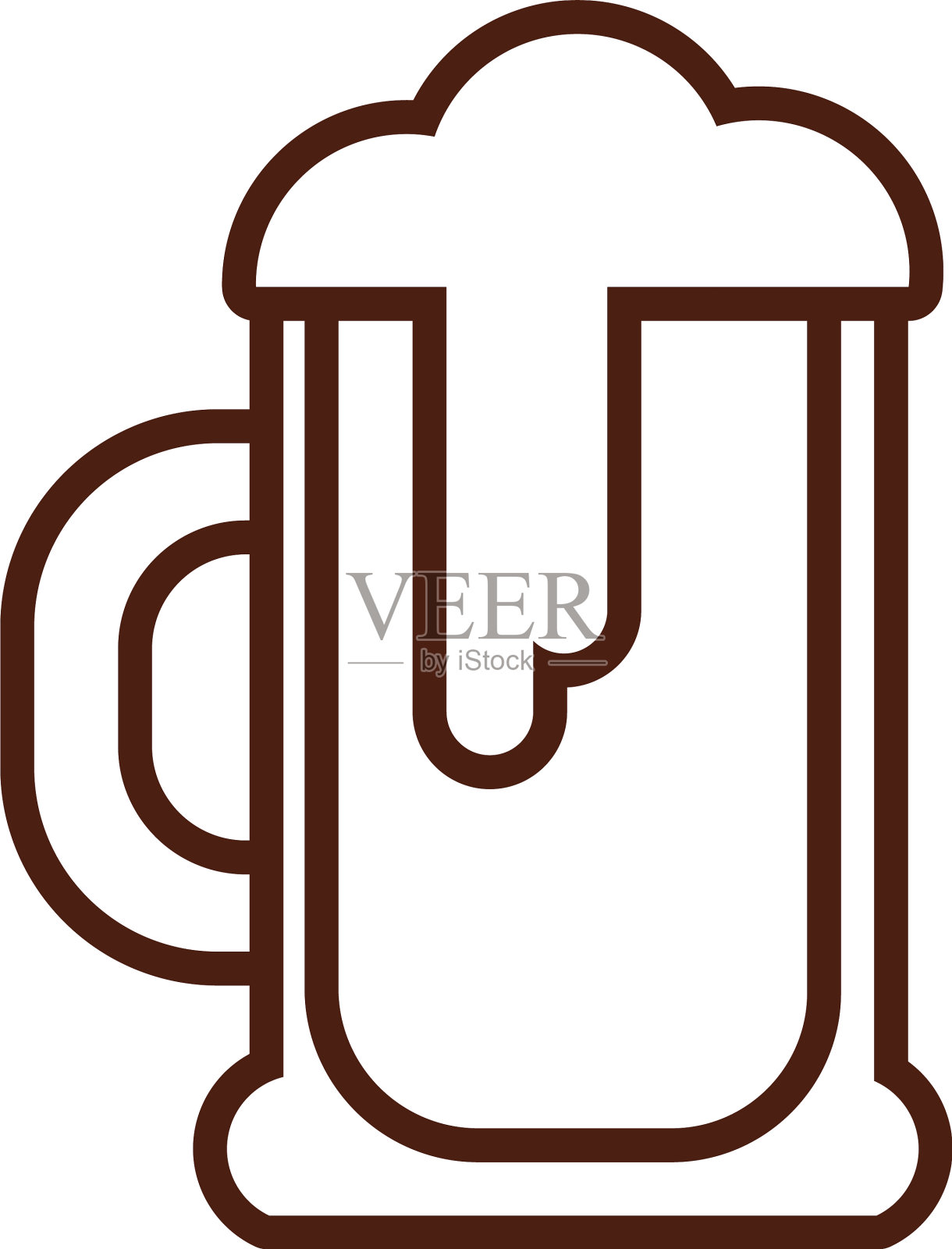 啤酒罐喝国际日线风格图标素材