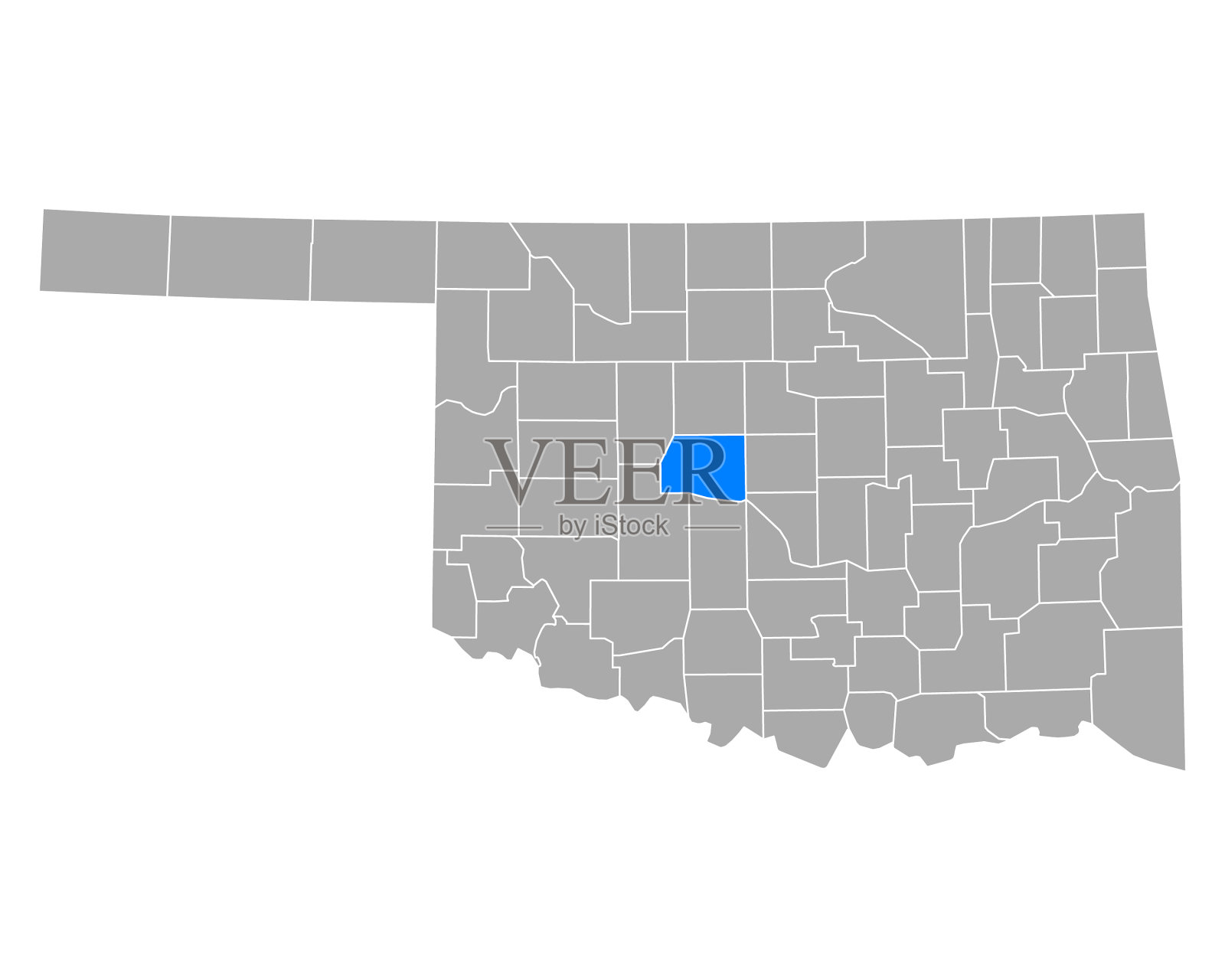 俄克拉荷马州的加拿大地图插画图片素材